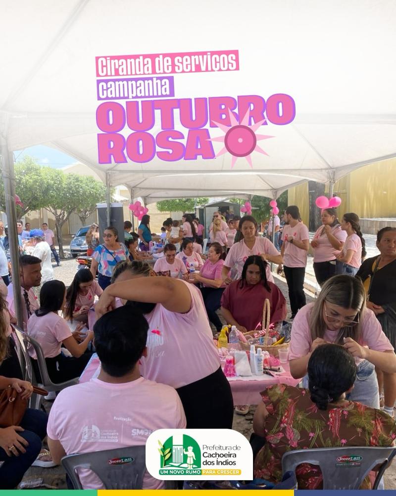 Ciranda de Serviços movimenta Praça Padre Cícero em Cachoeira dos Índios durante Outubro Rosa