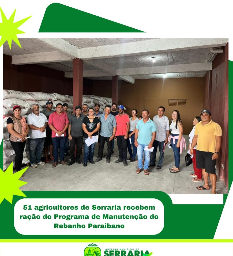 Serraria é contemplada com o Programa de Manutenção do Rebanho Paraibano