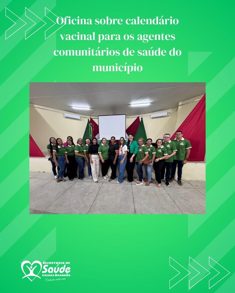 Caldas Brandão promove capacitação para Agentes Comunitários de Saúde sobre calendário vacinal