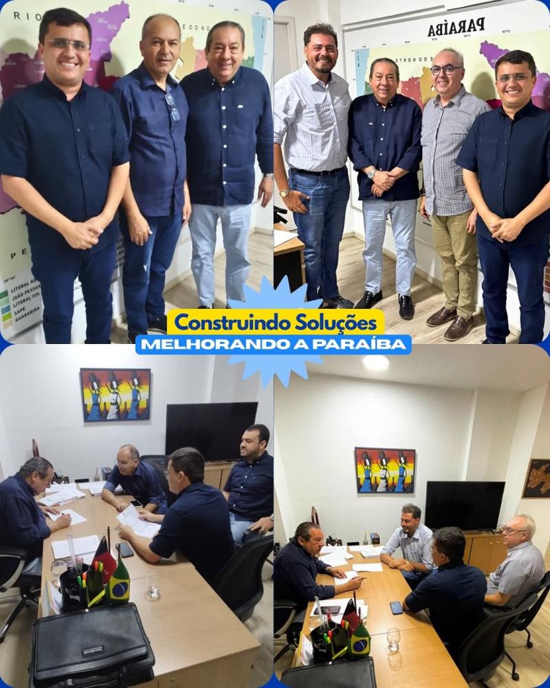 Prefeito de Cacimbas participa de audiência em João Pessoa em busca de novos investimentos para o município