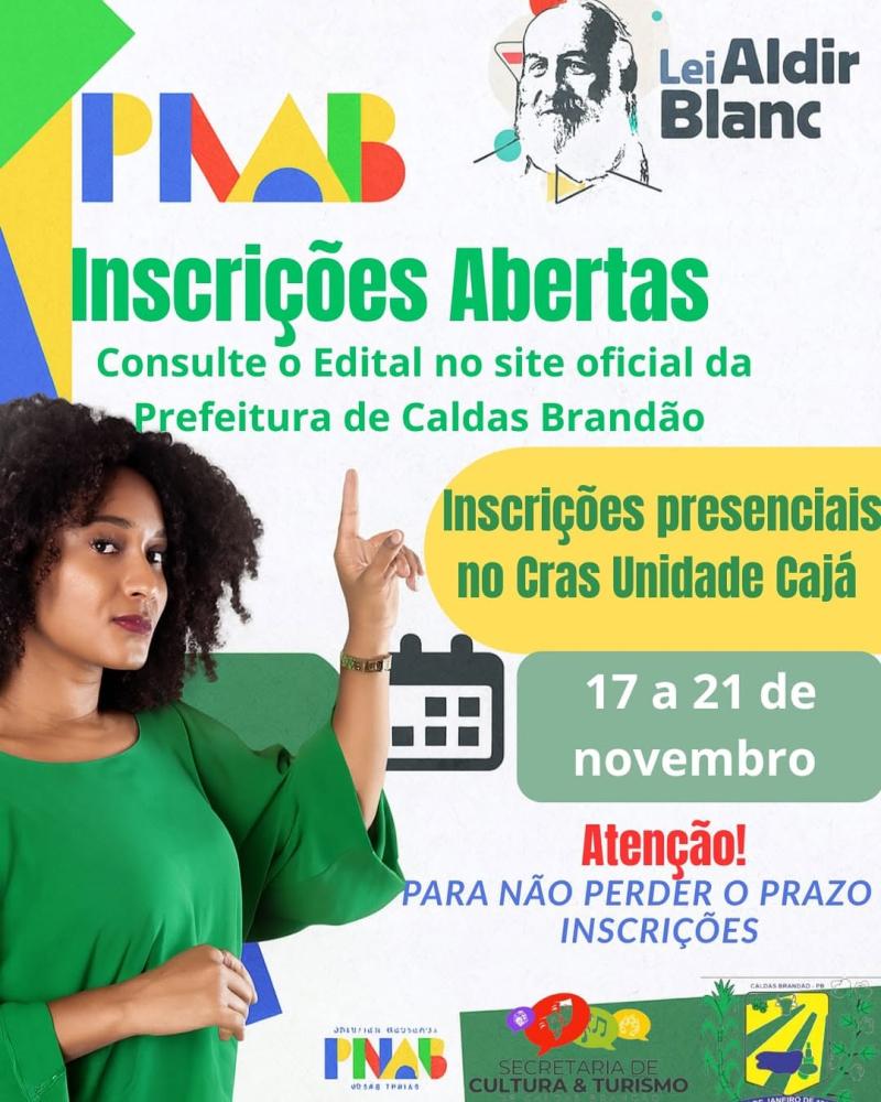 Caldas Brandão abre inscrições para a Lei Aldir Blanc e convoca artistas, grupos e fazedores de cultura