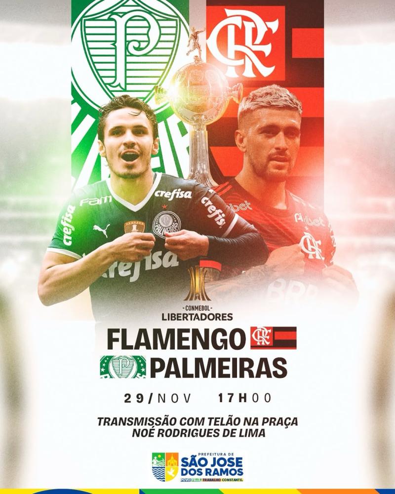 São José dos Ramos transmite final da Libertadores em telão na Praça Noé Rodrigues de Lima