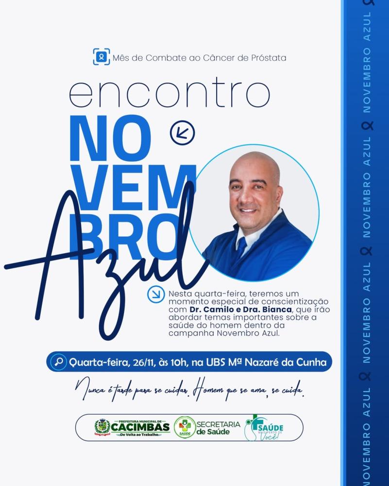 Cacimbas realiza ação do Novembro Azul com palestra voltada à saúde do homem