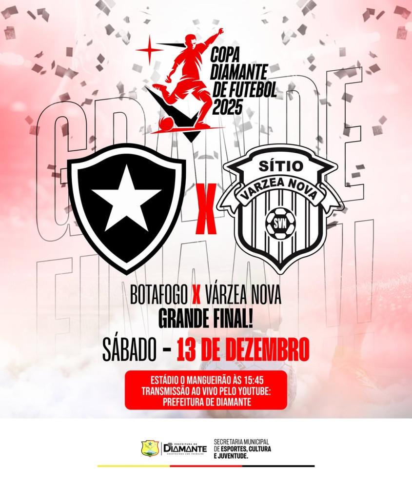 Diamante anuncia grande final da Copa Diamante de Futebol 2025