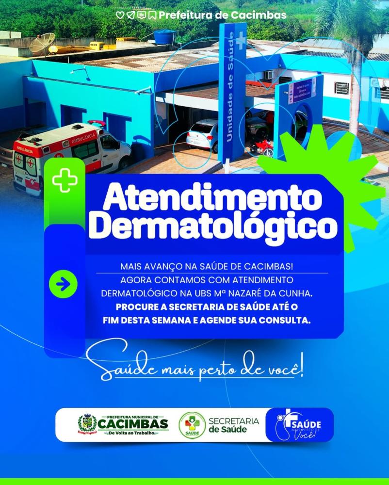 Cacimbas amplia serviços de saúde e passa a oferecer atendimento dermatológico na rede municipal