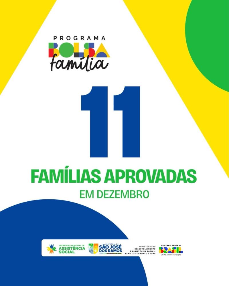 São José dos Ramos anuncia 11 novos beneficiários do Bolsa Família em dezembro