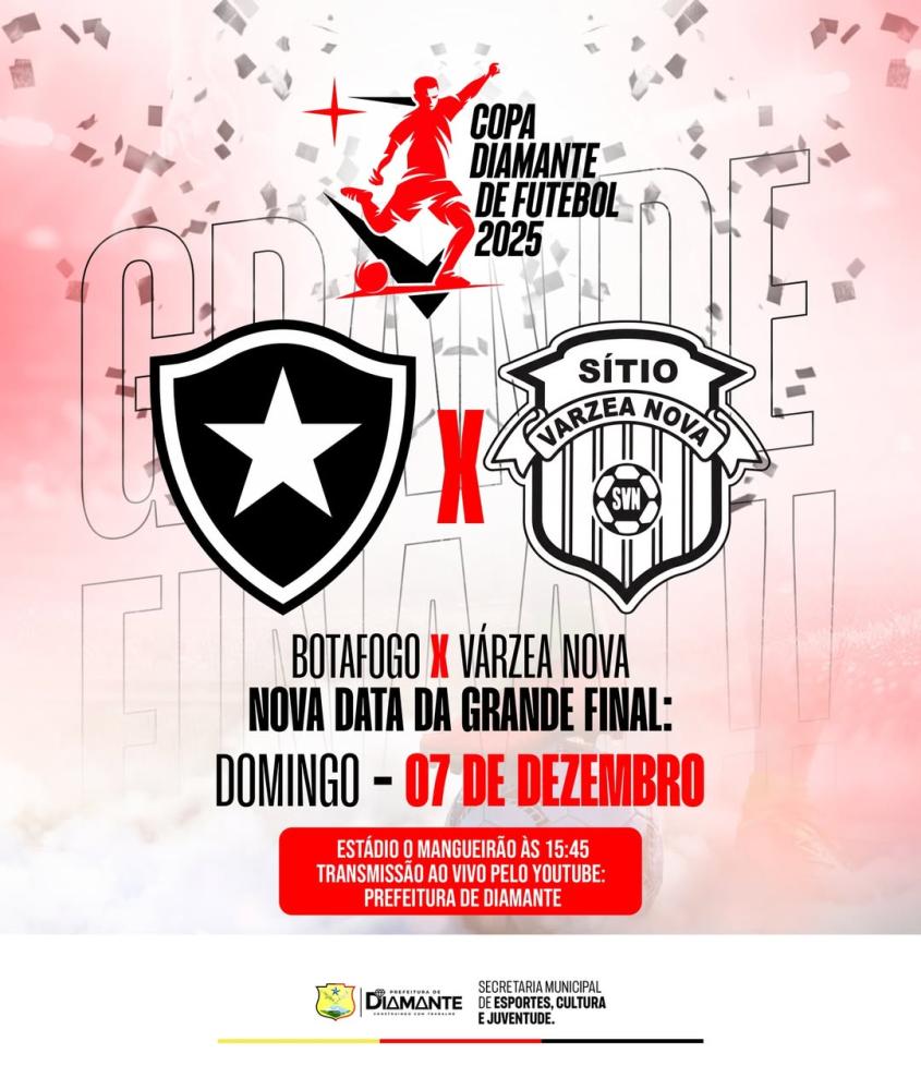 Diamante anuncia grande final da Copa Diamante de Futebol 2025 neste domingo (7)