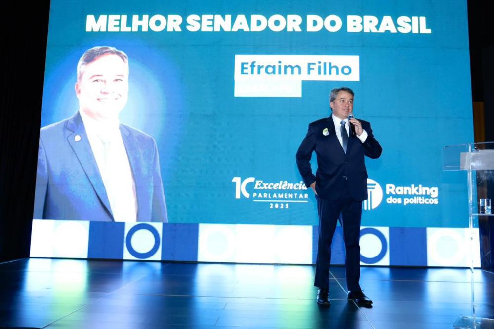 Efraim Filho é eleito “Melhor Senador do Brasil” pelo Ranking dos Políticos em 2025