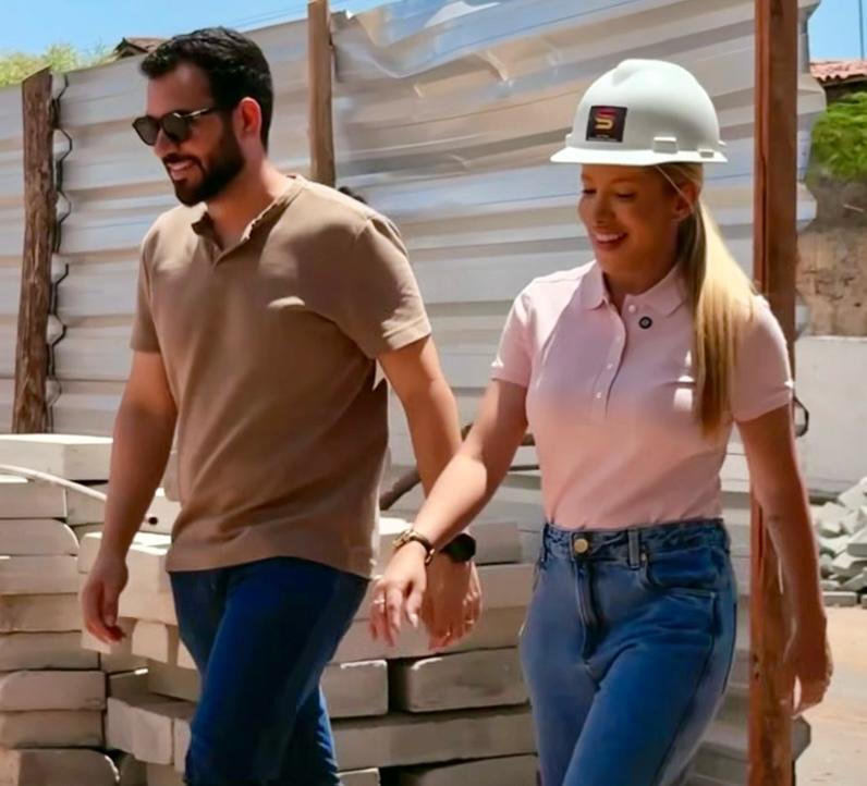 Primeira-dama e secretária de Desenvolvimento Humano de Cachoeira dos Índios acompanha obras da nova base do SAMU