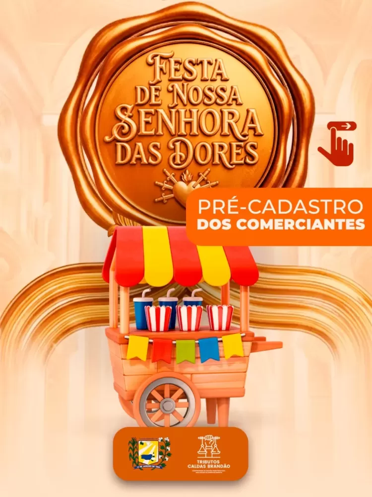 Prefeitura de Caldas Brandão encerra nesta quinta-feira as inscrições para comerciantes na Festa da Padroeira