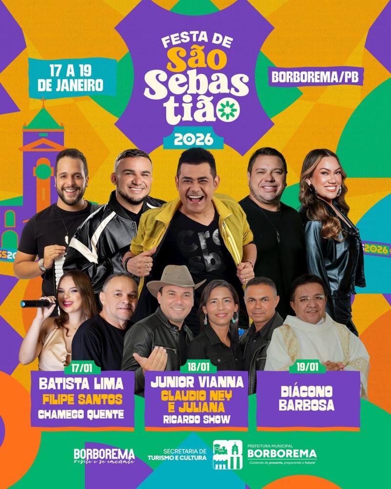 Borborema abre neste sábado a Festa de São Sebastião 2026 com Batista Lima