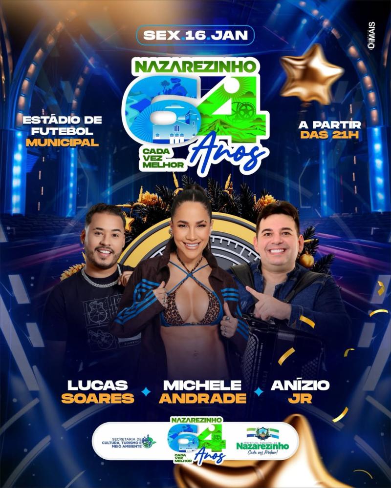 Nazarezinho realiza nesta sexta-feira(16) a Festa de Emancipação Política em novo local