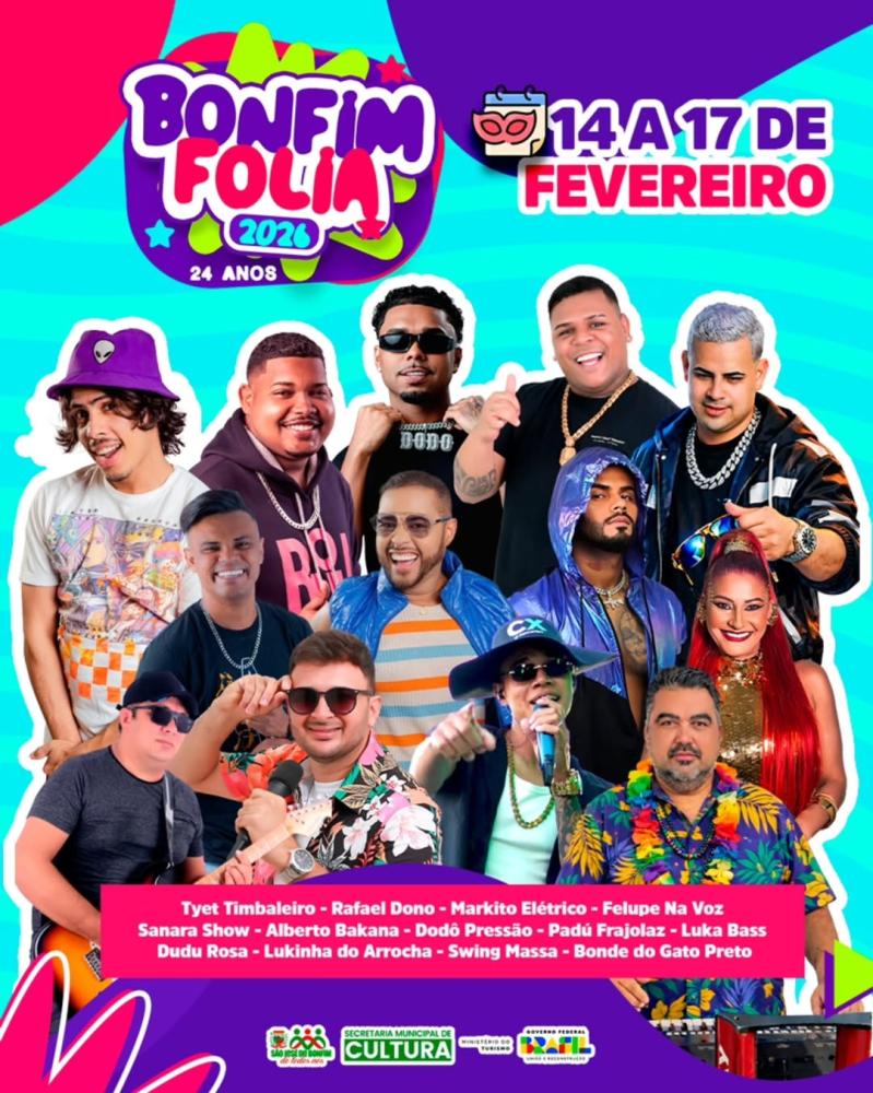 São José do Bonfim já respira Carnaval e prepara edição histórica do Bonfim Folia 2026