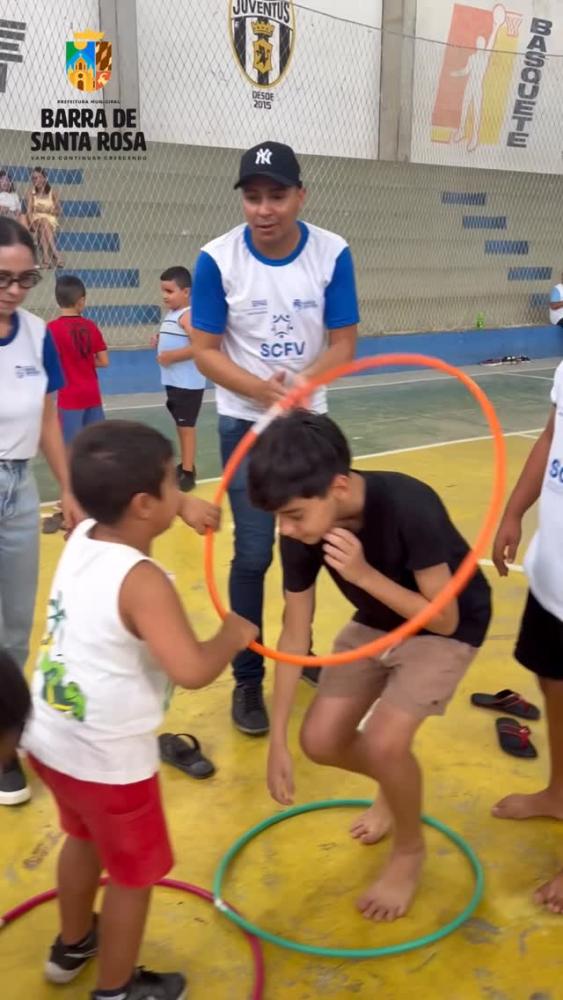 Prefeitura de Barra de Santa Rosa inicia a 5ª Colônia de Férias no Jovinão