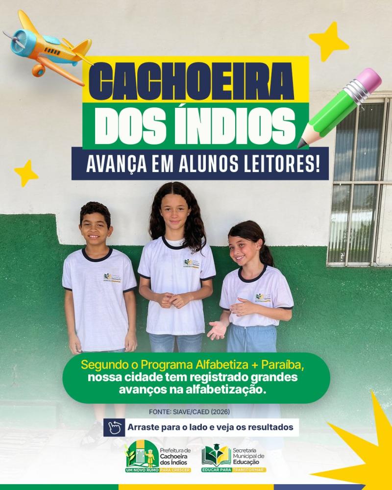 Educação avança em Cachoeira dos Índios e registra marco histórico na alfabetização