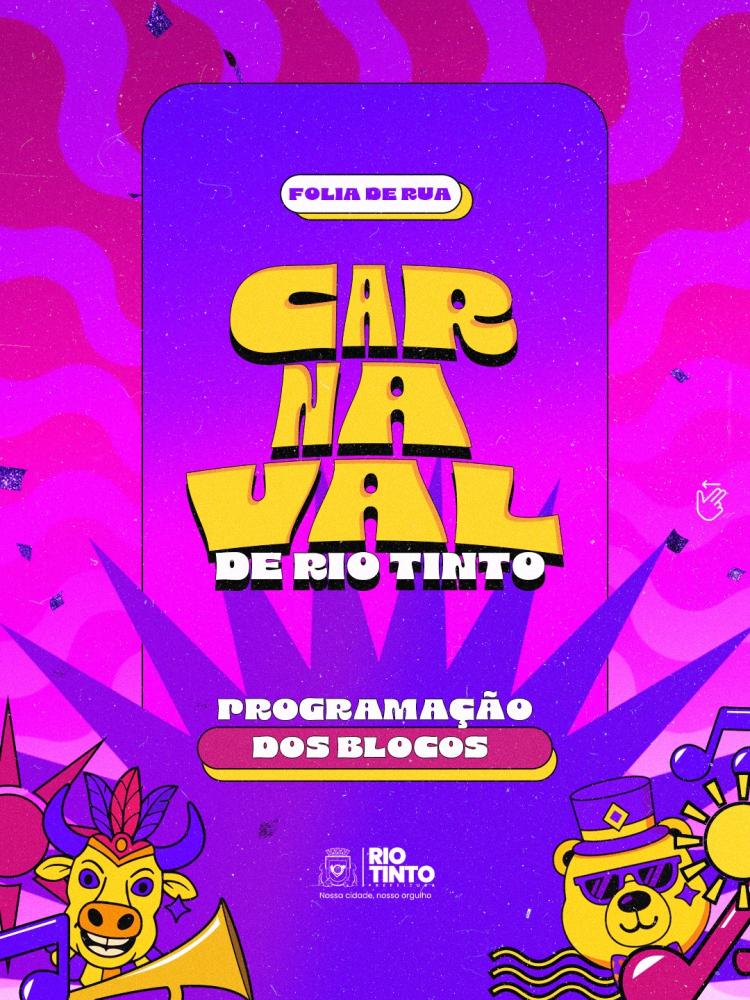 Rio Tinto dá largada à Folia de Rua 2026 com festa em vários pontos da cidade
