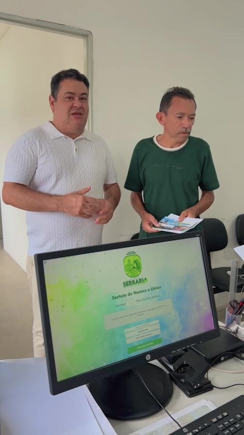 Prefeitura de Serraria realiza sorteio do IPTU 2025 e premia contribuintes adimplentes