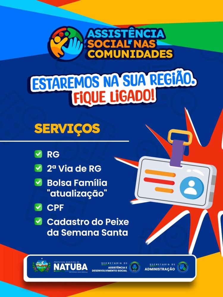 Natuba lança programa Assistência Social nas Comunidades e amplia acesso a serviços