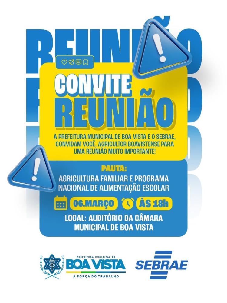 Prefeitura de Boa Vista promove reunião com agricultores para fortalecer Agricultura Familiar e PNAE